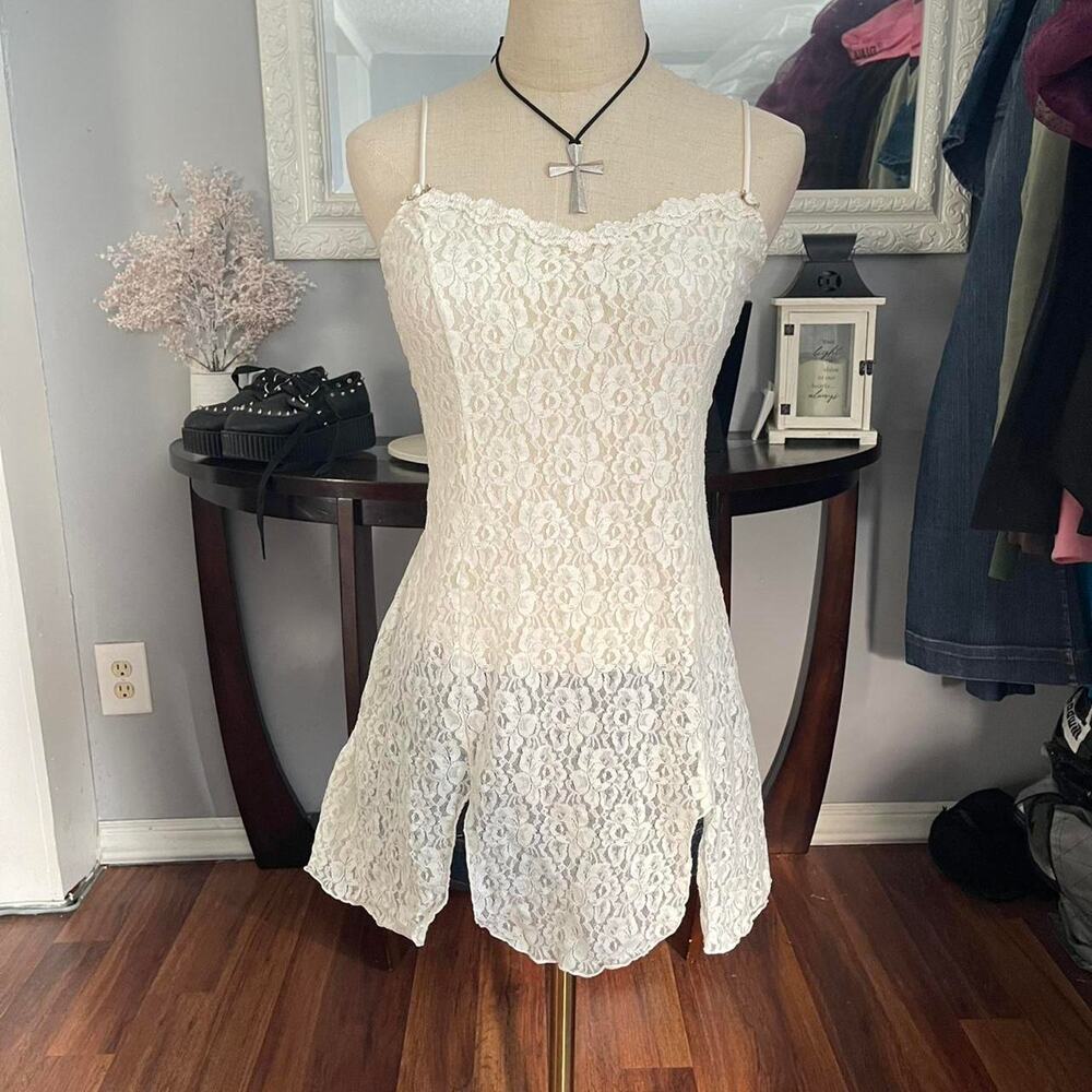 Vintage white lace dress